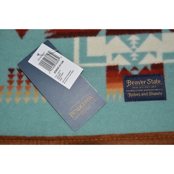 Pendleton Chief Joseph Aqua Crib Blanket - Picture 1 of 5